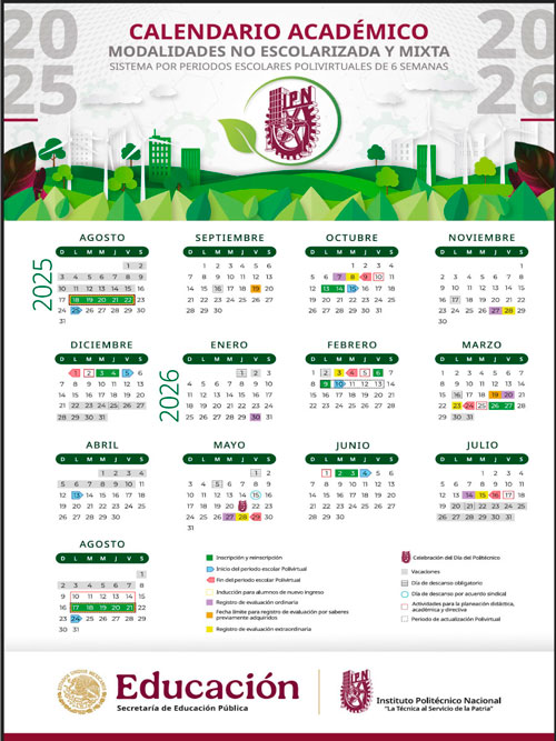 calendario escolar IPN